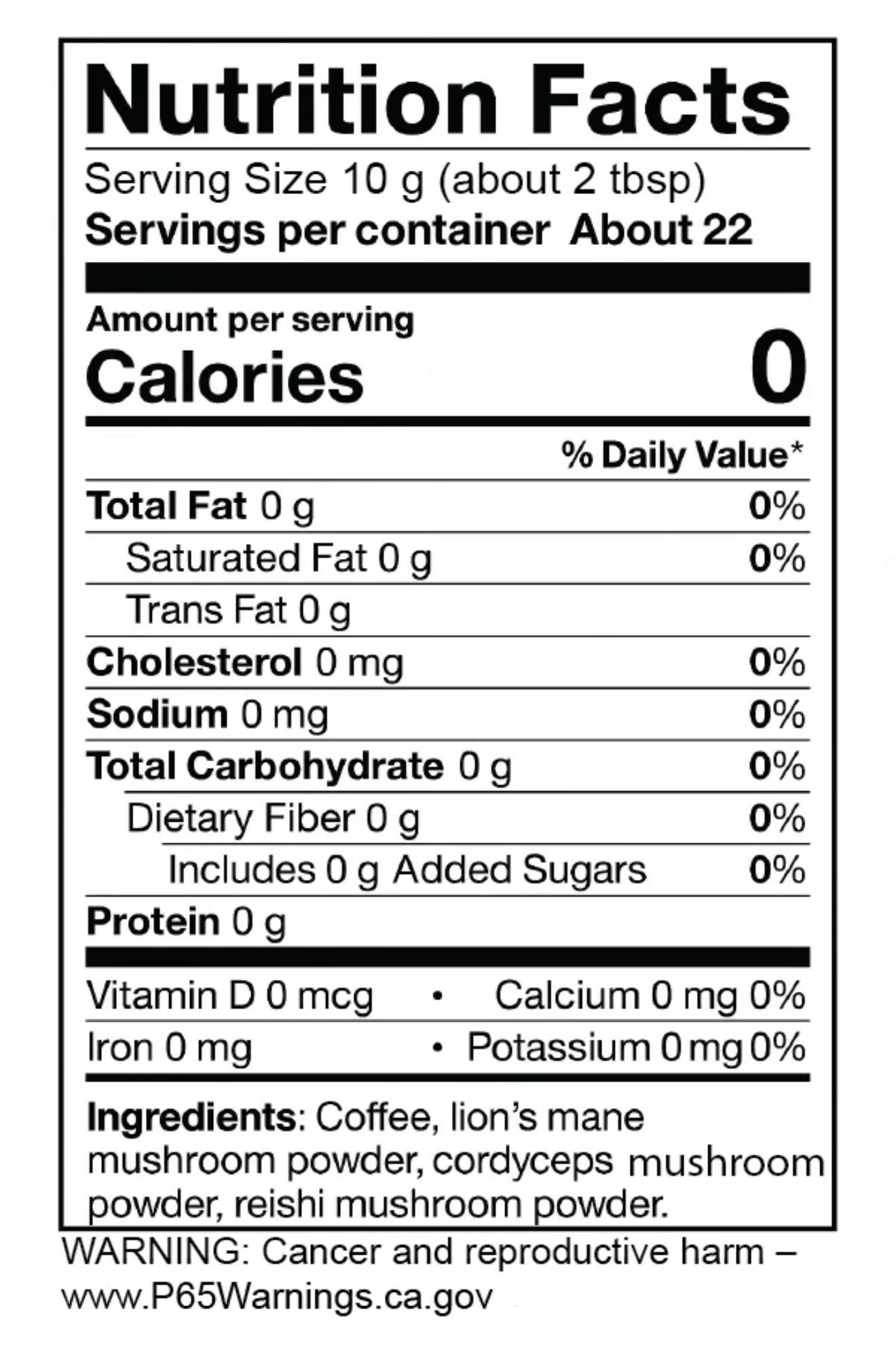 Coffee with Mushrooms (Dark Roast)